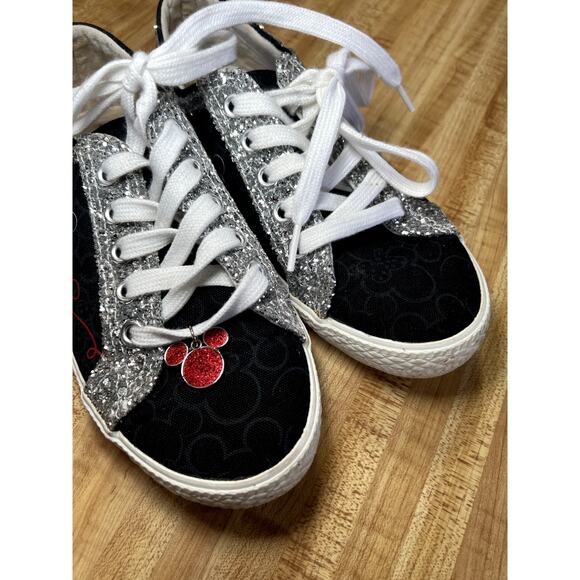 Disney mickey mouse sparkly sneakers womens 6 retro kidcore cartoon - Picture 2 of 8